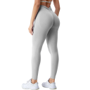Női varrás nélküli, magas derekú sportleggings, V-kivágással a hason, rugalmas fitnesznadrág jógához, push-up hatású edzőterembe 7