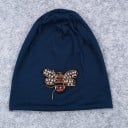 Női vékony beanie sapka díszes méhecske hímzéssel gyöngyökből és csillogó kövekből Anyaga poliészter és pamut Univerzális méret 5