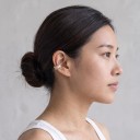 Non-Piercing Ear Cuff 1 pc Ear Cuff with Zirconia 16 mm C-Shaped Glittering Clip-On Earring for Cartilage 2
