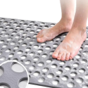 Non-slip Bath Mat 75x43 cm with Suction Cups and Drainage Holes Easy to Clean Bath Mat Bathroom Accessories 7