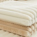 Non-slip Sofa Cover Plush Stripes 110 x 240 cm Imitation Rabbit Fur Machine Washable For Sofa and Couch in Living Room 8