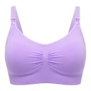Non-Wired Maternity and Nursing Bra with Clips on Straps for Easy Breastfeeding with Ribbed Band and U-Back 16
