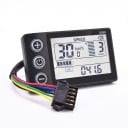 Nopeusmittari sähköpyörälle LCD-näyttö S866 taustavalolla ja 5 PAS-tilalla 8 x 5 x 1 cm SM 5 PIN liitin Musta Sähköpyörille 2