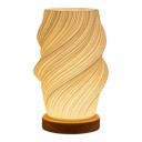 Nordisk LED bordlampe Hvid lampe Snoet skærm 3 lysfarver USB med fjernbetjening på ledningen 2,2 x 20,4 x 10 cm Læselampe Til natbord 1
