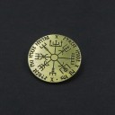 Nordiskt vikingamynt Minnesmynt med vikingamotiv Samlarmynt med runor och plastomslag 4 cm 3