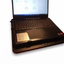 Notebook Cooling Pad B0 13 to 17.3 Inches with 4200 RPM Fan and Adjustable Backrest without USB Hub Black with Red Stripe for Desk 2