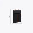 Notebooktasche 15 bis 16 Zoll 38 x 27 cm mit Reißverschluss, Tragegriff und Außentasche für Hefte und Kabel für den Weg zur Arbeit 4