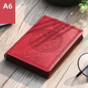 Notizblock im Retro-Stil, A6, mit Schnur, liniertes Notizbuch mit geprägtem Muster, Taschennotizbuch für Büro und Reisen 8
