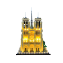 Notre-Dame i Paris byggsats 48x24x36 cm Vikbar modell med LED-ljus Dekorativt byggsats med bakgrundsbelysning Kreativ leksak för barn och vuxna 2