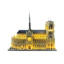 Notre-Dame i Paris byggsats 48x24x36 cm Vikbar modell med LED-ljus Dekorativt byggsats med bakgrundsbelysning Kreativ leksak för barn och vuxna 3