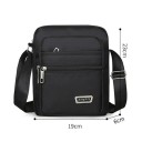 Nowa męska torba typu crossbody 23×19×6 cm, swobodna torba na ramię z nylonu, mała, praktyczna męska torba miejska 3