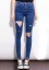 Nowoczesne jeansy damskie z dziurami J1388 6