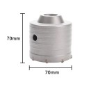 Núcleo de perforación 70×70 mm corona hueca de metal para perforar agujeros de gran diámetro en materiales de construcción 2