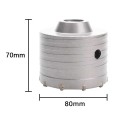 Nucleu de foraj 80×70 mm coroană goală din metal pentru forarea orificiilor de mare diametru în materiale de construcție 2