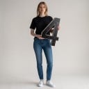 Număr de casă LED solar cu contur luminos, înălțime 23 cm, lățime 16 cm, plastic ABS, finisaj negru, pentru fațada casei, gard sau poartă 3