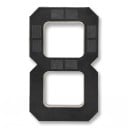 Număr de casă LED solar Placă luminoasă cu număr de identificare Dimensiune 23 cm Plastic ABS Finisaj negru Pentru fațada casei, gard sau poartă 1