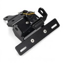 Number Plate Holder for CFMOTO 450SR 450NK 450SS 300SR 250SRS Short with LED Lighting 18 x 17 x 7.5 cm Aluminium Black For Motorcycle and Sports Tail 8