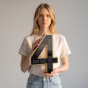 Numero civico LED solare con contorno luminoso Altezza 23 cm Larghezza 16 cm Plastica ABS Finitura nera Per facciata, recinzione e cancello di una casa familiare 4