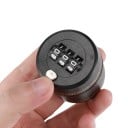Numerolukko pullolle kolminumeroisella yhdistelmällä Kaulan suojus avautumista vastaan arvokkaalle viinille Musta malli kultakuviolla 4,5 x 4,5 cm 4