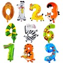 Números de globos de animales 1