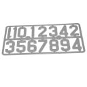 Numerotare pe stupi Set de cifre din plastic de la 0 la 9 pe ramă Cifre cu orificii pentru prindere Numerotare clară a stupilor 2