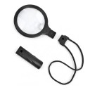 Nyakba akasztható nagyító LED világítással 30 LED 5x és 10x nagyítás 138 mm-es lencse Levehető fogantyú USB-C töltés Fekete Olvasáshoz, varráshoz 1