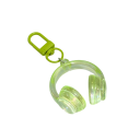 Nyckelring 4 cm Transparenta hörlurar Plastisk mini dekoration Nyckelring för ryggsäck Handväska Stilig musikaccessoar 4