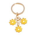 Nyckelring i zinklegering med blommotiv Metallnyckelring för nycklar handväska ryggsäck Elegantisk dekorativt tillbehör 4