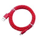 Nylon hurtigopladningskabel med micro-USB og USB A 1 m til opladning og datasynkronisering. 2,4A holdbart flettet telefonopladerkabel. 8