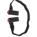 Nylon sípálya 116 x 3,7 cm Állítható vállpánt fogantyúval és tépőzárral Fekete síbot- és sípályatartó 4