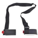 Nylon Ski Strap 116 x 3.7 cm Adjustable Shoulder Strap with Handle and Velcro Black Holder for Ski Poles and Skis 2