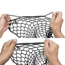 Nylonová úložná síť do kufru auta 110 x 60 cm Univerzální elastická síť s 4 průchodkami a 4 háčky Organizér zavazadlového prostoru 4