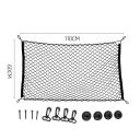 Nylonová úložná síť do kufru auta 110 x 60 cm Univerzální elastická síť s 4 průchodkami a 4 háčky Organizér zavazadlového prostoru 5