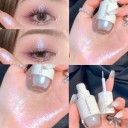 O ombre à paupières liquide scintillante Haute brillance Effet nacré Sèche rapidement Éclaircissant scintillement Maquillage longue tenue 3