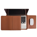 Obal na notebook 14" s funkcí podložky pod myš 34 x 25,5 cm umělá kůže a měkká plyšová podšívka do kanceláře do školy i na cesty 5