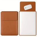 Obal na notebook 14" s funkcí podložky pod myš 34 x 25,5 cm umělá kůže a měkká plyšová podšívka do kanceláře do školy i na cesty 1