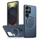 Obal na Samsung Galaxy S24 Ultra Otočný stojan o 360 stupňov Podpora bezdrôtového nabíjania Uhlíkové vlákno Polykarbonát a TPU Kryt na mobil 12