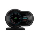 OBD2 HUD F9 Ajotietokone Digitaalinen nopeusmittari 12,2 x 9 cm LCD-näyttö 9 näyttötilaa Lämpötila Polttoaineenkulutus Jännite Hälytys Imukuppi Jalusta 4