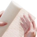 Obdĺžniková protiskluzová podložka 40 × 60 cm, penová sieť z PVC, biela, dá sa pristrihnúť, do šuplíka, na nočný stolík aj pod sitká 2