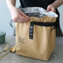 Obědová taška z oxfordu 21x15x30 cm Plátěná taška na jídlo do školy práce i na piknik se stahovací šňůrkou a pevným uchem 3