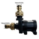 Oběhové čerpadlo 12 V s DC konektorem Průtok 700 l/h Výtlak 5 m Příkon 14 W Krytí IP68 Hrdla 16 mm 2