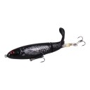 Oberflächenköder Popper 14 cm 35 g mit rotierendem Schwanz und 3D-Augen Zwei Drillingshaken Für das Angeln von Raubfischen 16