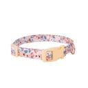 Obițibil pentru câini cu model floral Circumferința gâtului 27-42 cm și lățimea curelei 1,5 cm Cataramă cu eliberare rapidă și inel D metalic 2