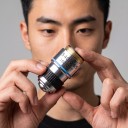 Objectif achromatique de remplacement 40x avec corps en argent pour microscope biologique avec une ouverture de 0,65 et une distance conjuguée de 185 4