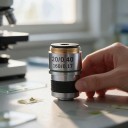 Objetivo 20x con revestimiento plateado y corrección acromática para microscopio biológico con apertura 0,40 y distancia conjugada de 185 mm 2