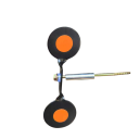 Objetivo de entrenamiento giratorio de 14 cm 3 mm, objetivo redondo de acero de doble cara 360°, montaje en pared, árbol, uso interior 9