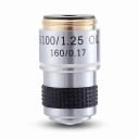 Objetivo imersão acrómatico 100x em óleo com abertura 1,25 para microscópio biológico com distância conjugada de 185 mm 1