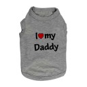 Oblecchino per gatti I LOVE MY MOMMY, I LOVE MY DADDY I love my daddy