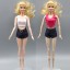 Oblek pre Barbie Tielko a kraťasy 1