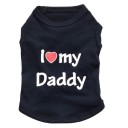 Oblek pre mačku I LOVE MY MOMMY, I LOVE MY DADDY 1
